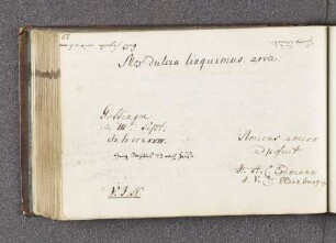 H. A. C. Erdmann. – Incipit: Mox dulcia linquimus arva. – Göttingen, 03.09.1773