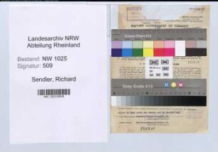 Entnazifizierung Richard Sendler , geb. 01.12.1898 (Kaufmaennischer Angestellter)