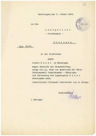 Strafakte Schrage, Reinhold, Lehrer, Münsingen u.a. Qu.311-346