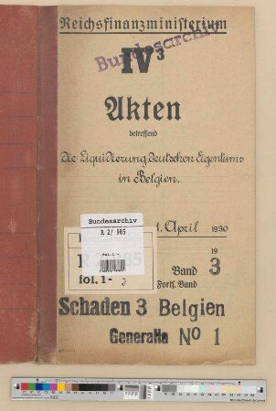 Liquidierung deutschen Eigentums in Belgien: Bd. 3