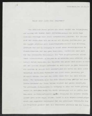 Brief von Hildegard Haussmann an Margarete Hauptmann