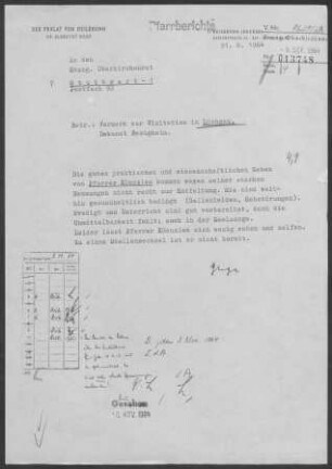 Löchgau: Pfarrbericht 1964