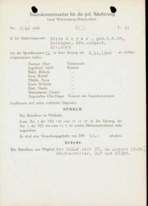 Mayer, Fritz