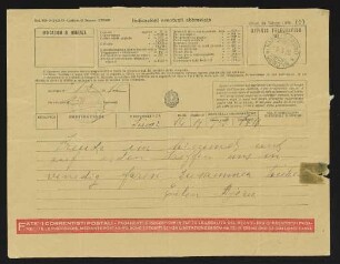 Brief von Bjørn Bjørnson und Eileen Bjørnson an Gerhart Hauptmann