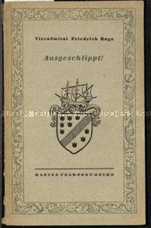 Militärische Schrift über Gepflogenheiten in der Kriegsmarine