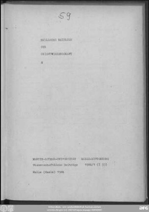 Hallesche Beiträge zur Orientwissenschaft ; 8