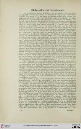 Literarischer Ratgeber des Kunstwarts für 1904, [9]: Philosophie und Psychologie