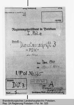 Dienstvorschriften der Polizei