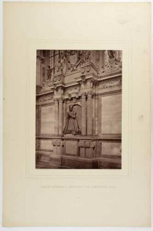 Der Kenotaph für die Kurfürstin Anna von Sachsen in der Kurfürstlichen Begräbniskapelle im Chor des Domes in Freiberg in Sachsen, Tafel 10 aus: Monumente des Mittelalters und der Renaissance ... von 1875