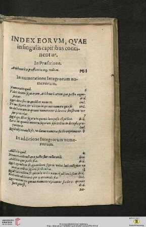 Index eorum, quae insingulis capitibus continentur