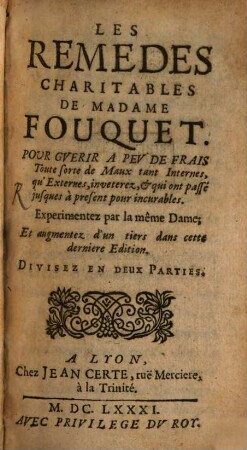 Les remèdes charitables