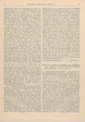 20-21 [Rezension] Johann Georg Hamann’s von Königsberg Lehr- und Wanderjahre. Jünglingen deutscher Art gewidmet