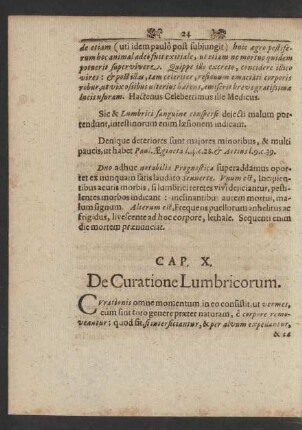 Cap. X. De Curatione Lumbricorum.