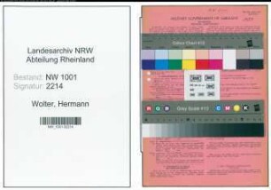 Entnazifizierung Hermann Wolter, geb. 12.02.1903 (Handwerkmeister)