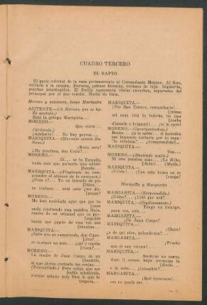 Cuadro tercero - El rapto