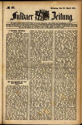 Ausgabe vom Sonntag, den 10. April 1881.