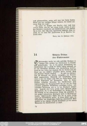 14. [Wilhelm Dilthey über Schleiermacher.]