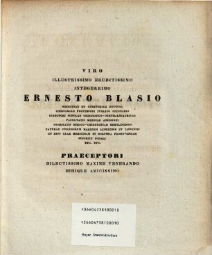 De ectropio : diss. inaug. med. ; cum tabula lapidi incisa