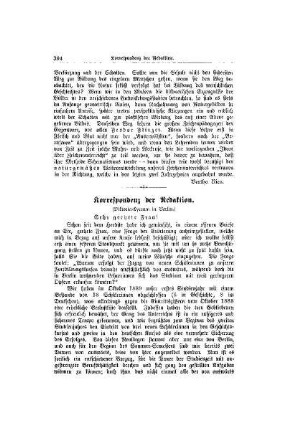 Korrespondenz der Redaktion : (Viktoria-Lyceum in Berlin)