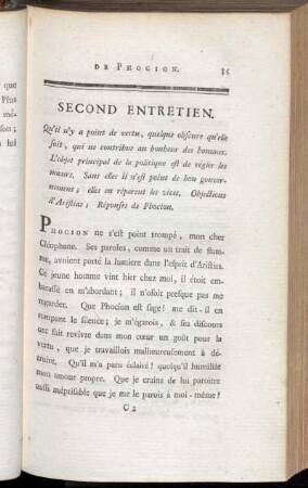 Second Entretien.