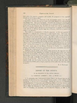 Report Of The Council.