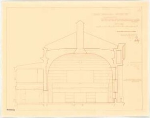 Konzerthaus, Beuthen Umbau: Querschnitt gegen Rang 1:50 (von Inv.Nr. 3633)