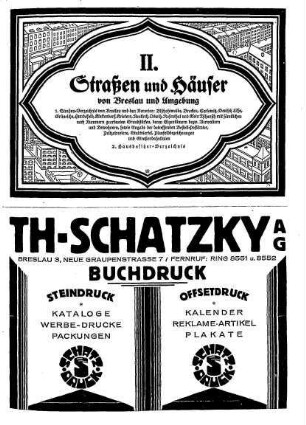 II. Straßen und Häuser