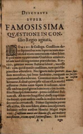 Discursus super ... quaestione ... Conveniatne Coronae francicae Amicitias et foedera potius cum Chatholicis, quam cum religionis reformatae sectatoribus iungere