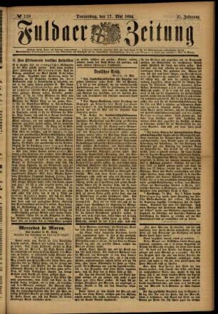 Ausgabe vom Donnerstag, den 17. Mai 1894.