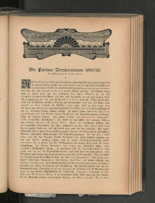 Die Pariser Theatersaison 1909/10