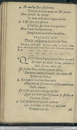Psalmus XIV. Dixit insipiens in corde suo