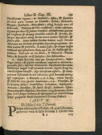 Caput X. De Historia novi Testamenti.