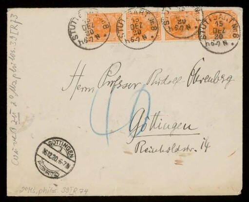 Brief von Eugen Rosenstock-Huessy an Rudolf Ehrenberg
