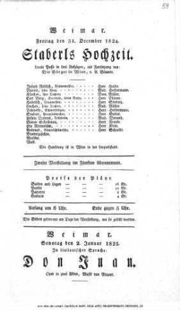 Staberls Hochzeit