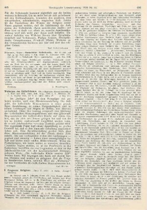 405-407 [Rezension] Il Progresso Religioso. Anno V. 1925
