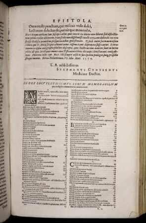 Index Locu Pletissimus Rerum Memorabilium qua in hisce commentariis continentur.
