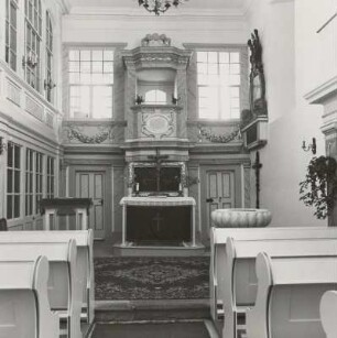 Pegau-Wiederau. Pfarrkirche. Inneres nach Osten