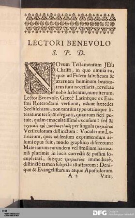 Lectori benevolo