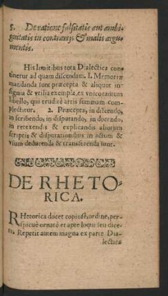 De Rhetorica.