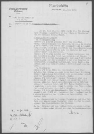 Tieringen-Oberdigisheim: Inspektionsbericht 1954