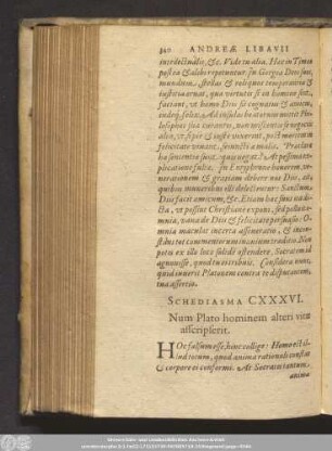 Schediasma CXXXVI.