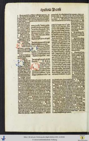 Epistola pauli ad philemonem cum postilla