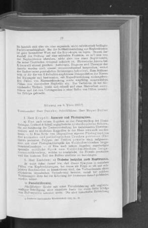 Sitzung am 9. März 1909.