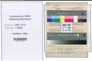 Entnazifizierung Max Huettner , geb. 23.01.1909 (Kammermusiker)