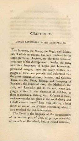 Chapter IV. Minor languages of the archipelago