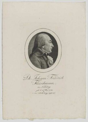 Bildnis des Johann Friedrich Fleischmann