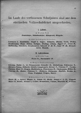 ausgeschiedene Lehrer/-innen