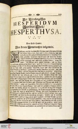 Der Nürnbergischen Hesperidum Vierdzer Theil/Hesperthusa