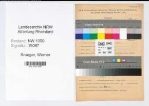 Entnazifizierung Werner Krueger, geb. 14.05.1891 (Vertreter)