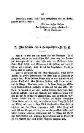 2. Bruchstücke eines Componisten - A. B. C.